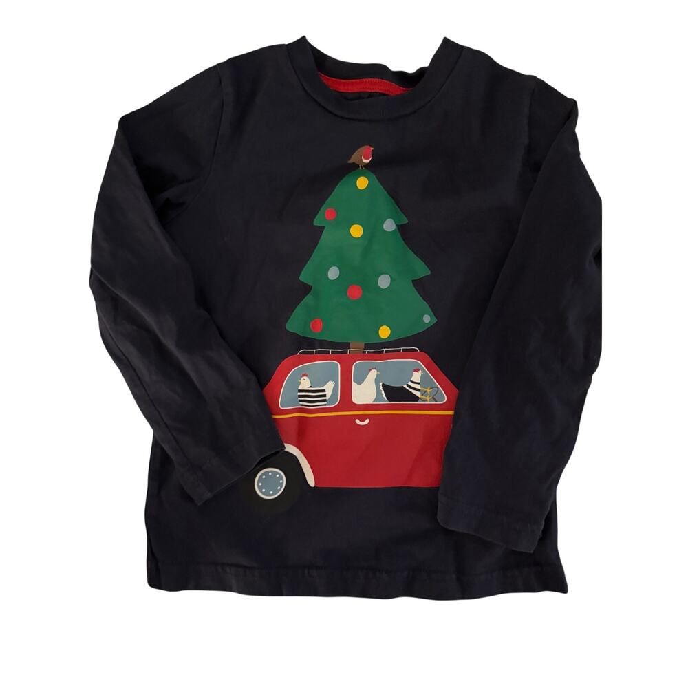 Mini Boden Christmas car shirt size 3-4